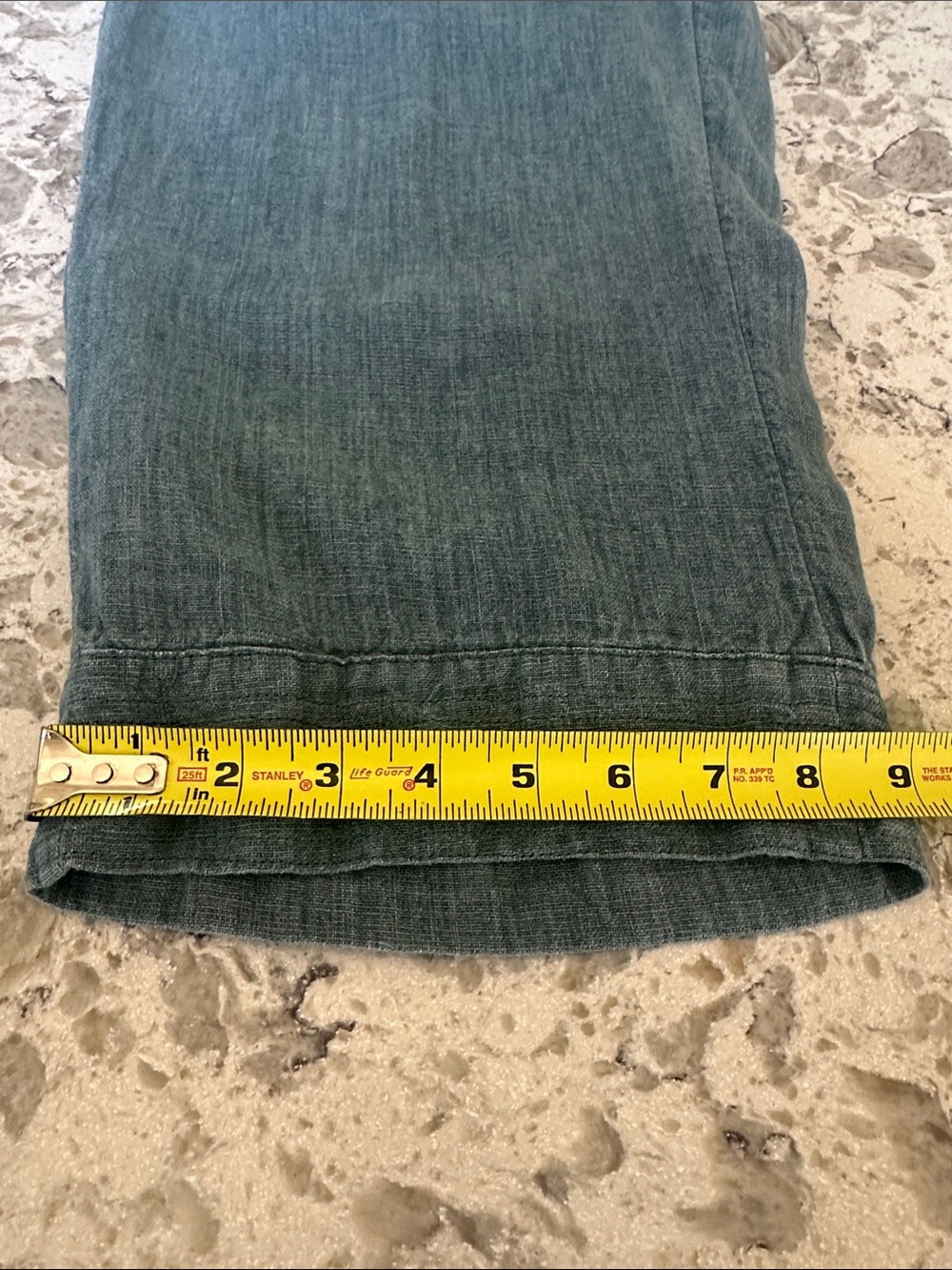 PureJill Linen Women's Wide-Leg Pants in Teal - Picture 10 of 12